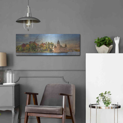 Luxe Metal Art 'Autumn at the Castle' by Lori Deiter Metal Wall Art,36x12