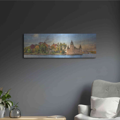 Luxe Metal Art 'Autumn at the Castle' by Lori Deiter Metal Wall Art,36x12