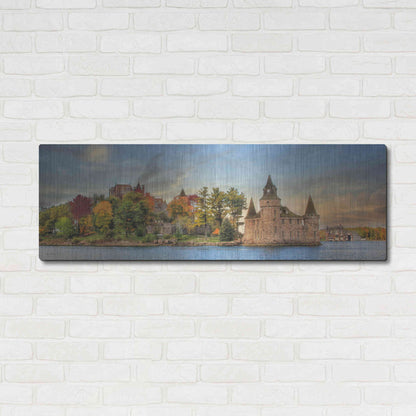 Luxe Metal Art 'Autumn at the Castle' by Lori Deiter Metal Wall Art,48x16
