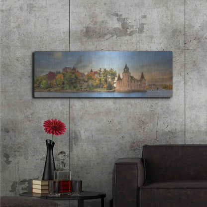 Luxe Metal Art 'Autumn at the Castle' by Lori Deiter Metal Wall Art,48x16
