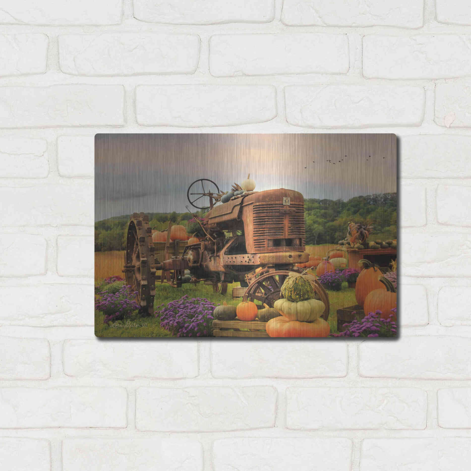 Luxe Metal Art 'The Harvester' by Lori Deiter Metal Wall Art,16x12