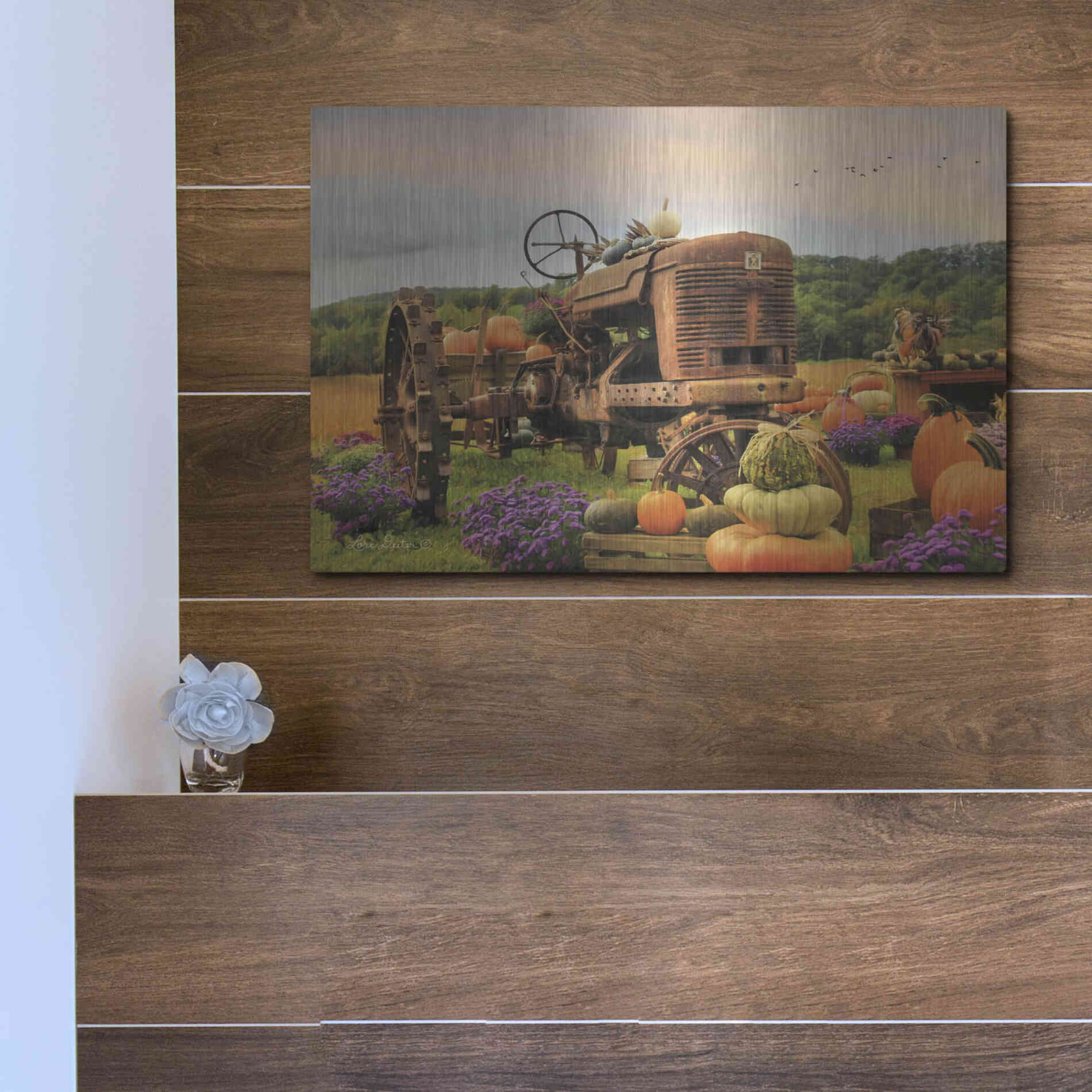 Luxe Metal Art 'The Harvester' by Lori Deiter Metal Wall Art,16x12