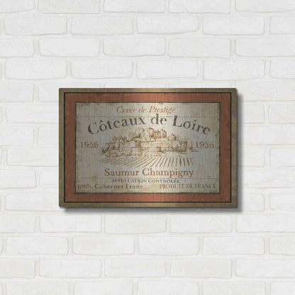 Luxe Metal Art 'French Wine Label II' by Daphne Brissonet, Metal Wall Art,24x16