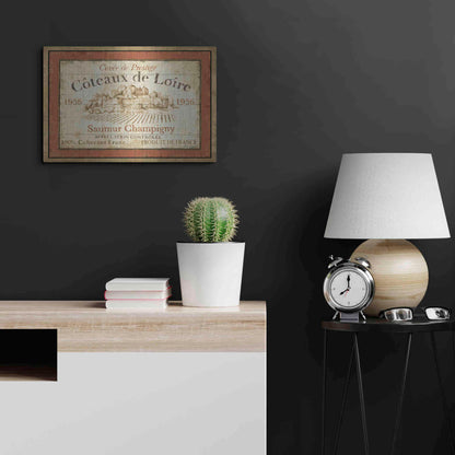 Luxe Metal Art 'French Wine Label II' by Daphne Brissonet, Metal Wall Art,24x16