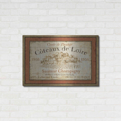 Luxe Metal Art 'French Wine Label II' by Daphne Brissonet, Metal Wall Art,36x24