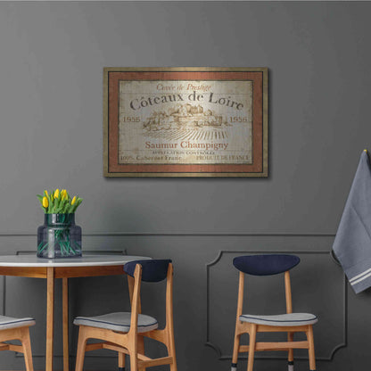 Luxe Metal Art 'French Wine Label II' by Daphne Brissonet, Metal Wall Art,36x24