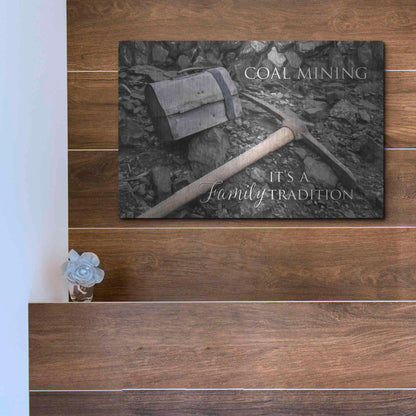 Luxe Metal Art 'Coal Mining - Family Tradition' by Lori Deiter Metal Wall Art,16x12