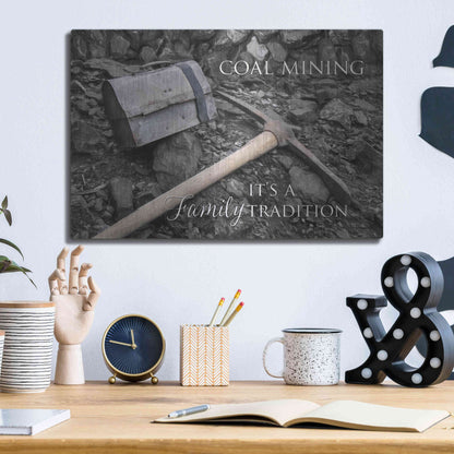 Luxe Metal Art 'Coal Mining - Family Tradition' by Lori Deiter Metal Wall Art,16x12