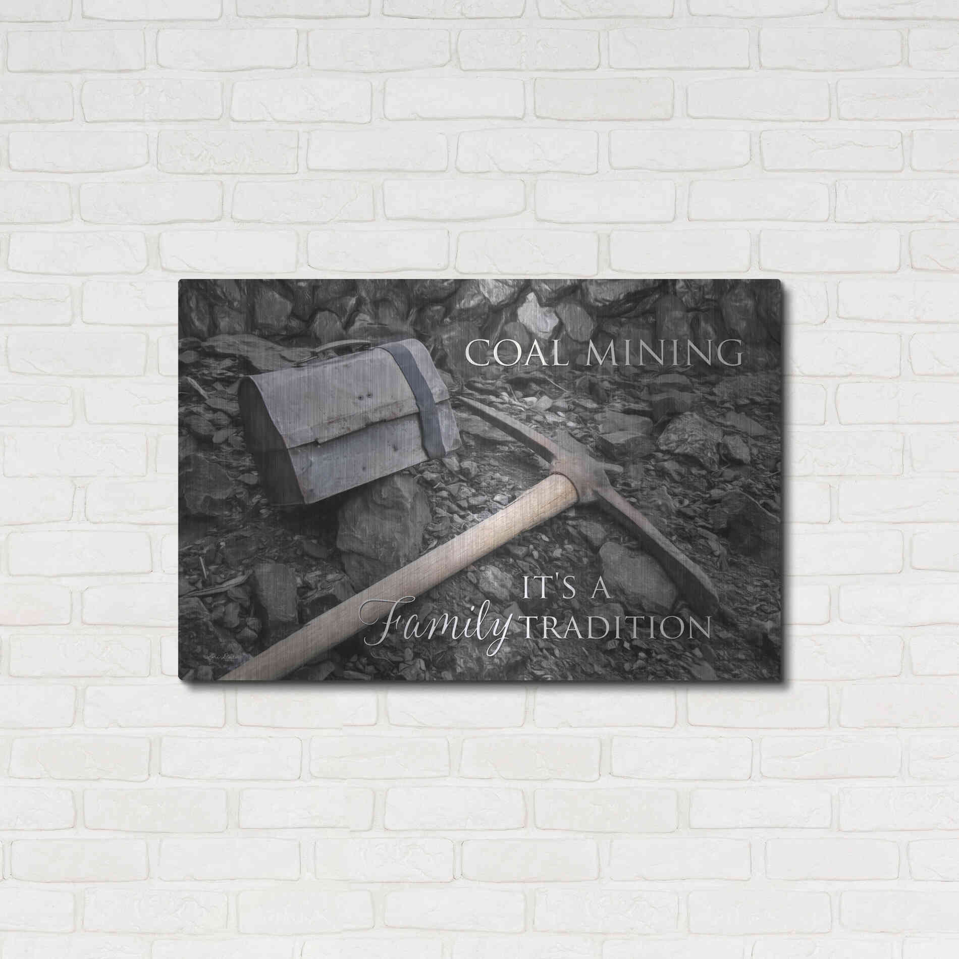 Luxe Metal Art 'Coal Mining - Family Tradition' by Lori Deiter Metal Wall Art,36x24