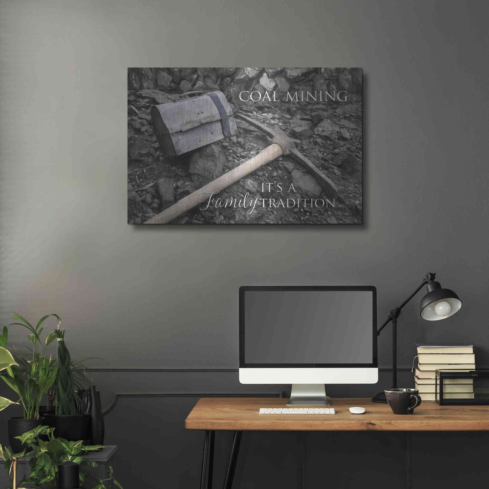 Luxe Metal Art 'Coal Mining - Family Tradition' by Lori Deiter Metal Wall Art,36x24