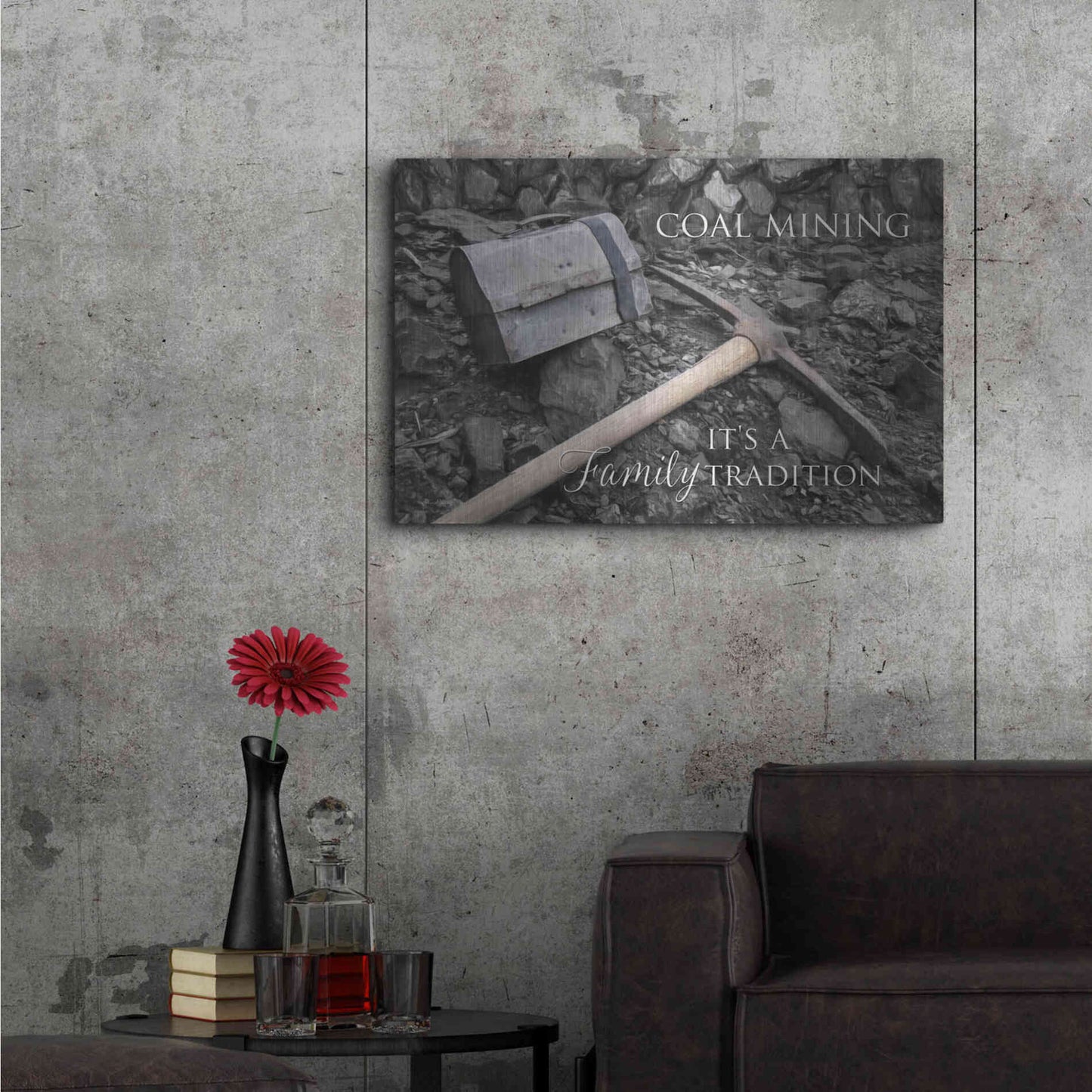 Luxe Metal Art 'Coal Mining - Family Tradition' by Lori Deiter Metal Wall Art,36x24