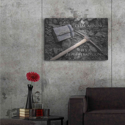 Luxe Metal Art 'Coal Mining - Family Tradition' by Lori Deiter Metal Wall Art,36x24
