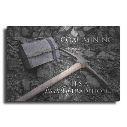 Luxe Metal Art 'Coal Mining - Family Tradition' by Lori Deiter Metal Wall Art