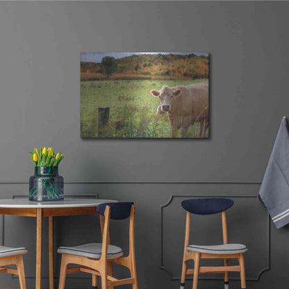 Luxe Metal Art 'Fall Cow' by Lori Deiter Metal Wall Art,36x24