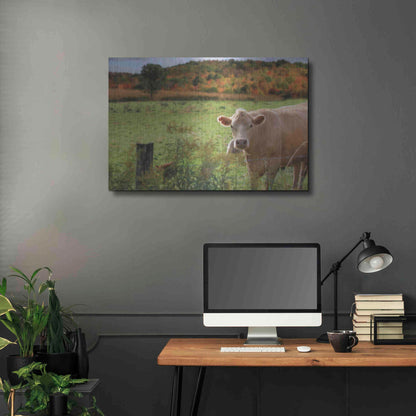 Luxe Metal Art 'Fall Cow' by Lori Deiter Metal Wall Art,36x24