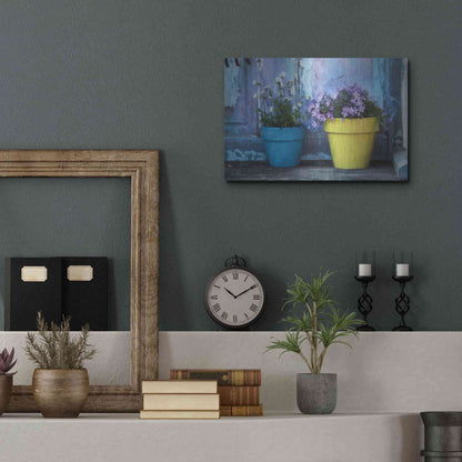 Luxe Metal Art 'She Shed Flowers' by Lori Deiter Metal Wall Art,16x12