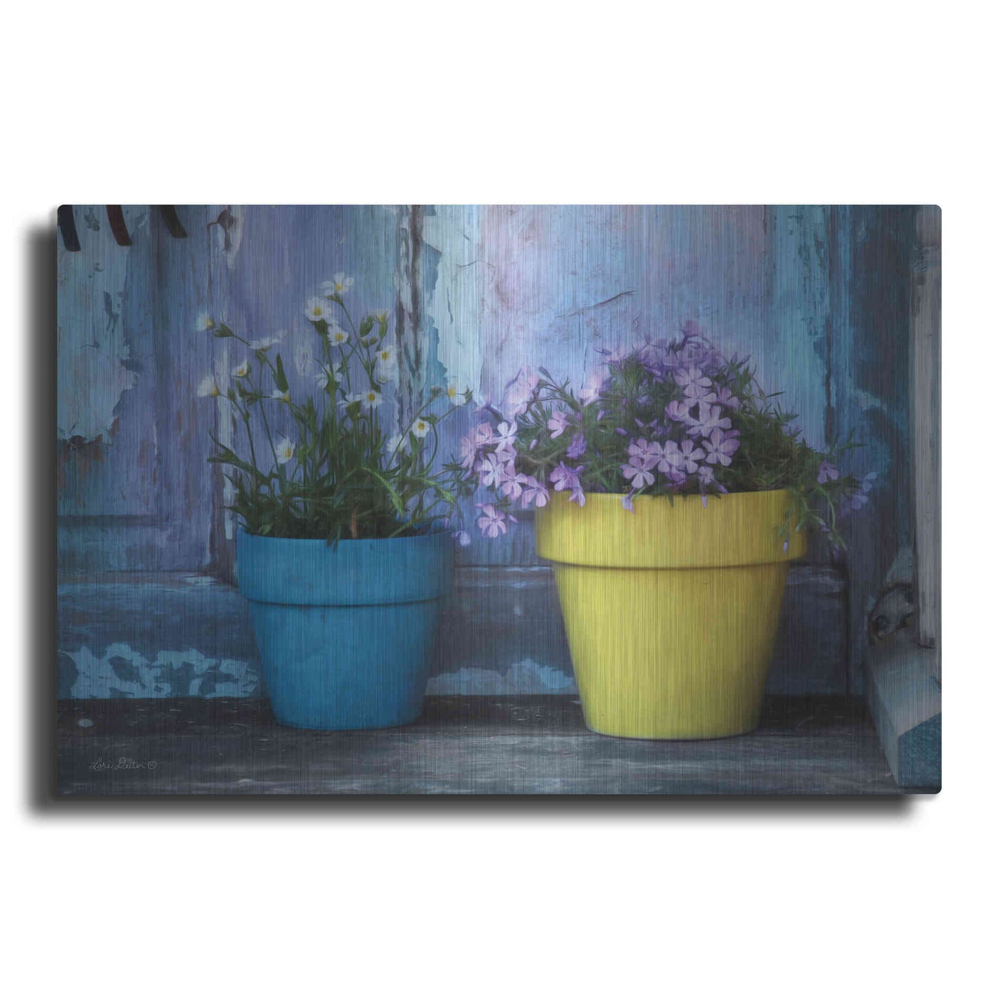 Luxe Metal Art 'She Shed Flowers' by Lori Deiter Metal Wall Art
