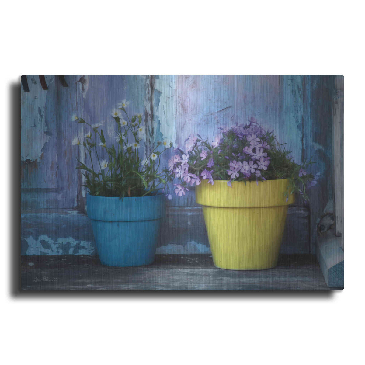 Luxe Metal Art 'She Shed Flowers' by Lori Deiter Metal Wall Art