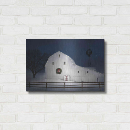 Luxe Metal Art 'Christmas Starry Night' by Lori Deiter Metal Wall Art,24x16