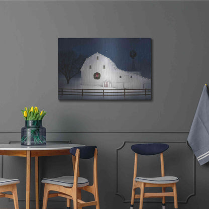 Luxe Metal Art 'Christmas Starry Night' by Lori Deiter Metal Wall Art,36x24