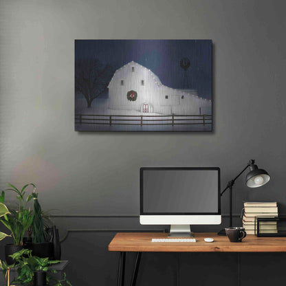 Luxe Metal Art 'Christmas Starry Night' by Lori Deiter Metal Wall Art,36x24