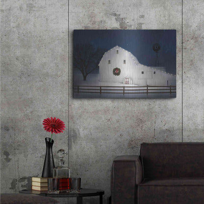 Luxe Metal Art 'Christmas Starry Night' by Lori Deiter Metal Wall Art,36x24