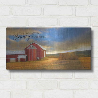 Luxe Metal Art 'The Beauty in Each New Day' by Lori Deiter Metal Wall Art,24x12