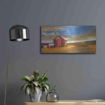 Luxe Metal Art 'The Beauty in Each New Day' by Lori Deiter Metal Wall Art,24x12