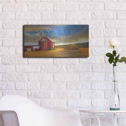 Luxe Metal Art 'The Beauty in Each New Day' by Lori Deiter Metal Wall Art,24x12