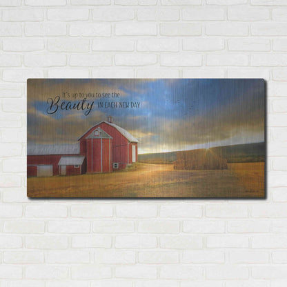 Luxe Metal Art 'The Beauty in Each New Day' by Lori Deiter Metal Wall Art,48x24