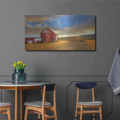 Luxe Metal Art 'The Beauty in Each New Day' by Lori Deiter Metal Wall Art,48x24