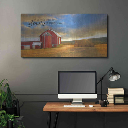 Luxe Metal Art 'The Beauty in Each New Day' by Lori Deiter Metal Wall Art,48x24