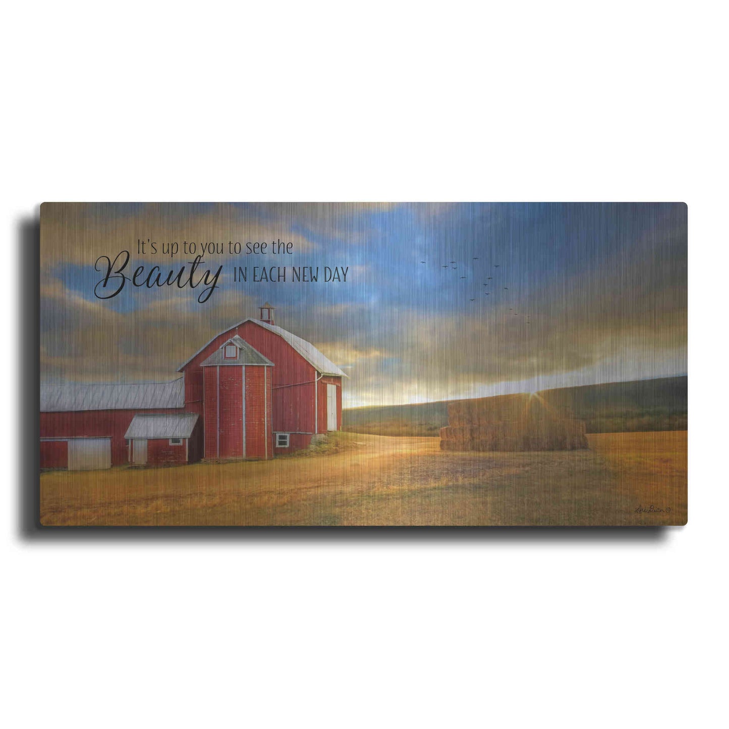 Luxe Metal Art 'The Beauty in Each New Day' by Lori Deiter Metal Wall Art