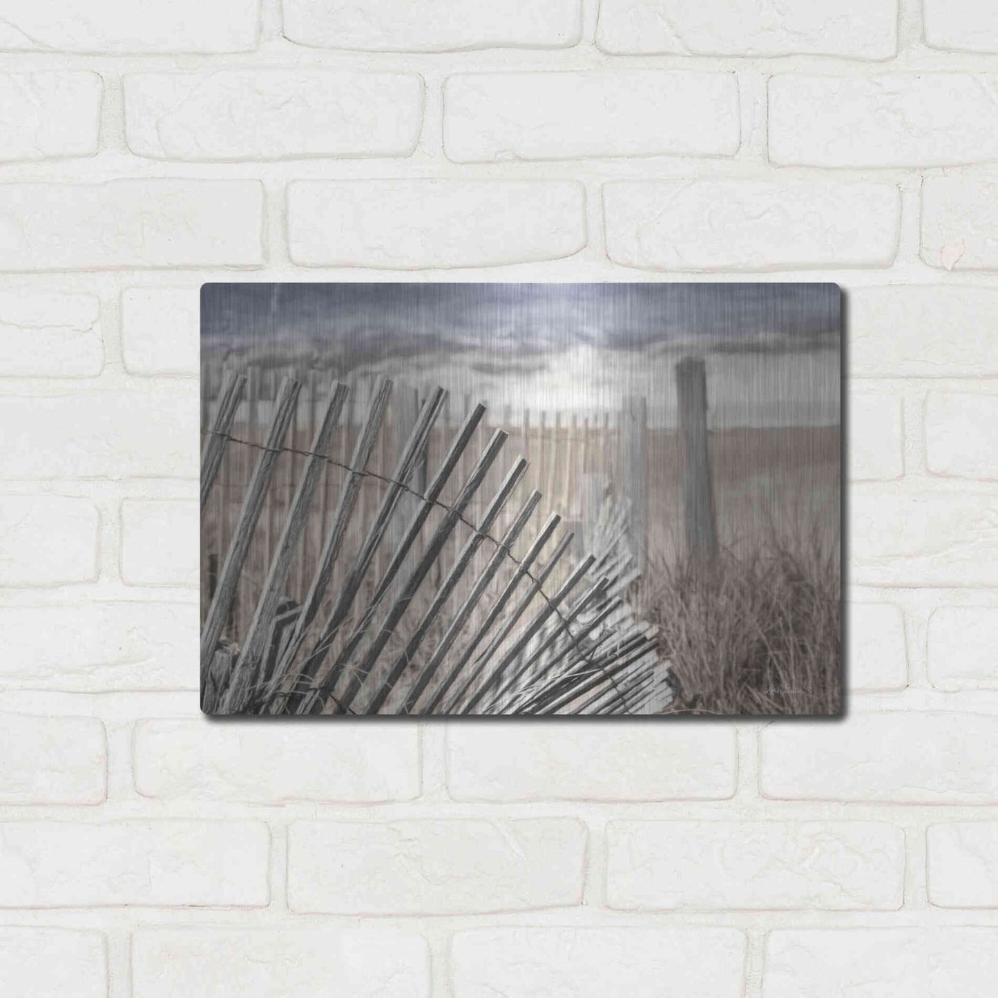 Luxe Metal Art 'On the Coastline' by Lori Deiter Metal Wall Art,16x12