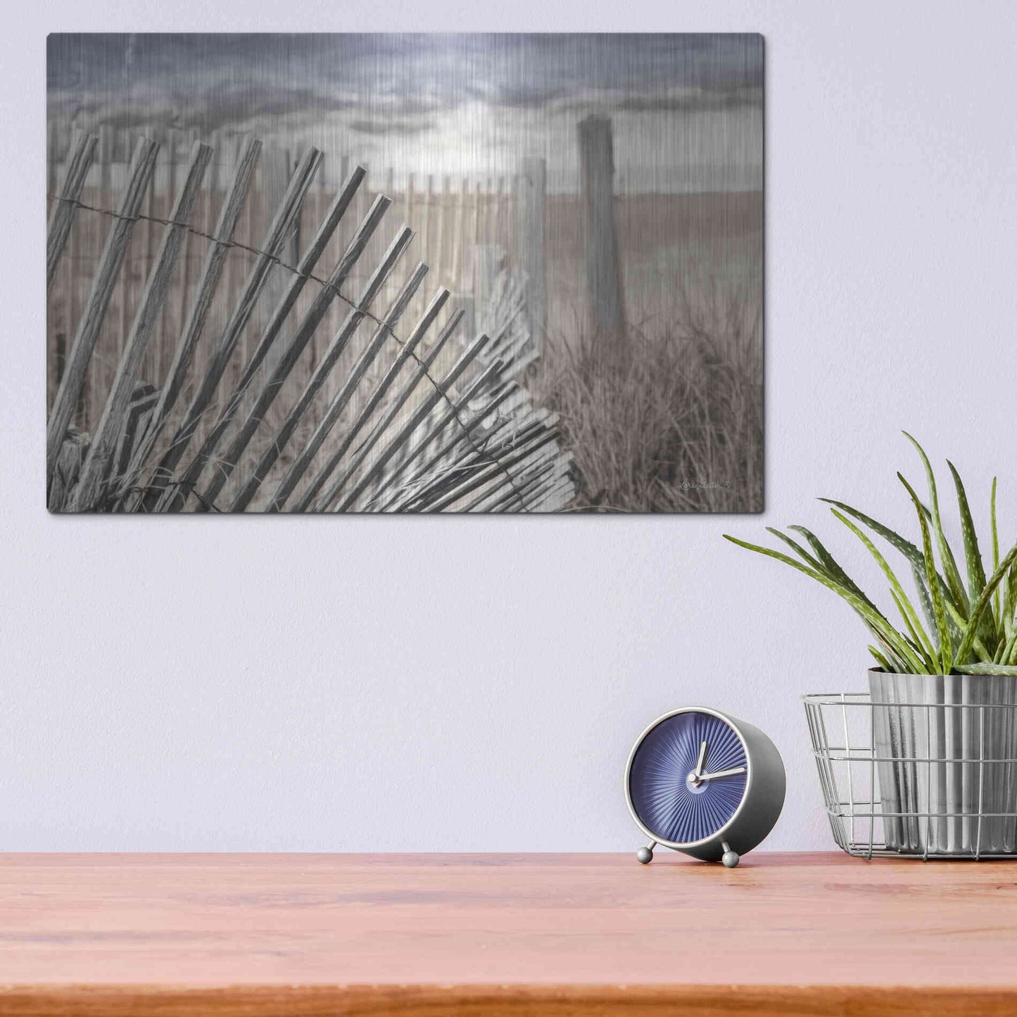Luxe Metal Art 'On the Coastline' by Lori Deiter Metal Wall Art,16x12