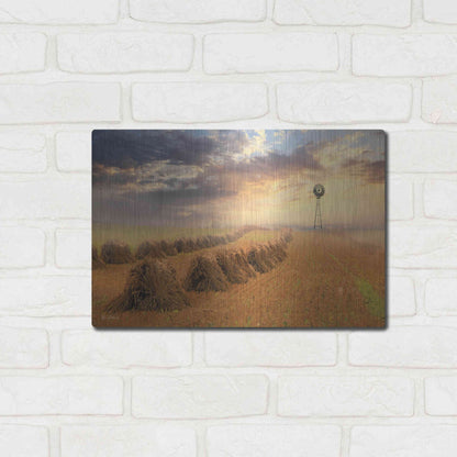 Luxe Metal Art 'Amish Country Sunrise' by Lori Deiter Metal Wall Art,16x12