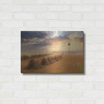 Luxe Metal Art 'Amish Country Sunrise' by Lori Deiter Metal Wall Art,24x16