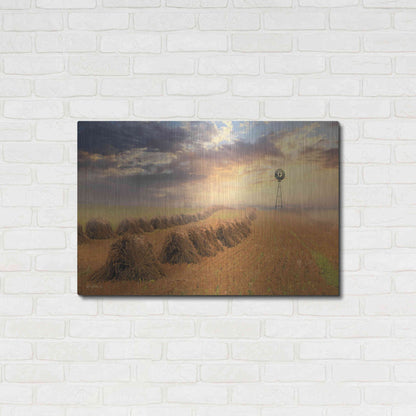 Luxe Metal Art 'Amish Country Sunrise' by Lori Deiter Metal Wall Art,36x24