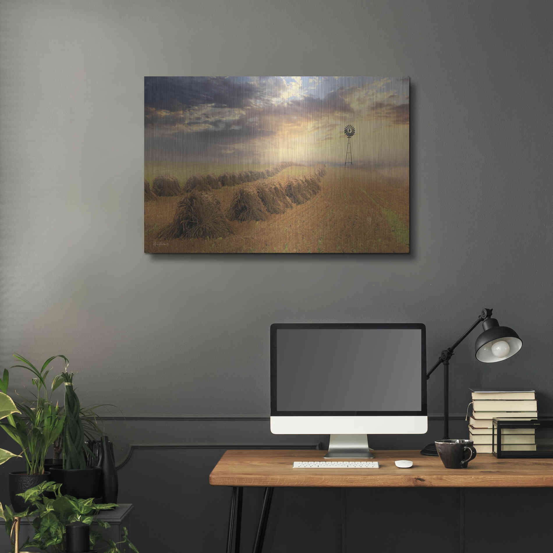 Luxe Metal Art 'Amish Country Sunrise' by Lori Deiter Metal Wall Art,36x24