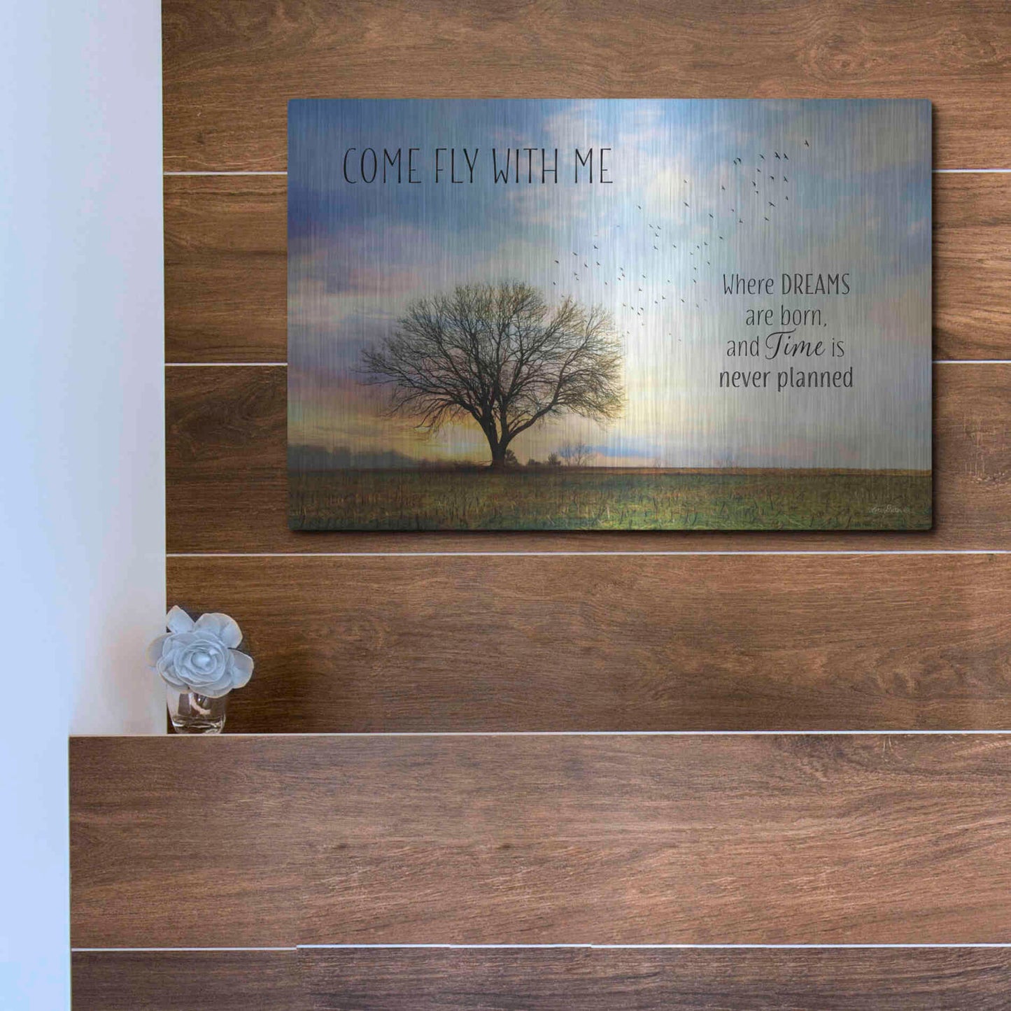 Luxe Metal Art 'Come Fly with Me' by Lori Deiter Metal Wall Art,16x12