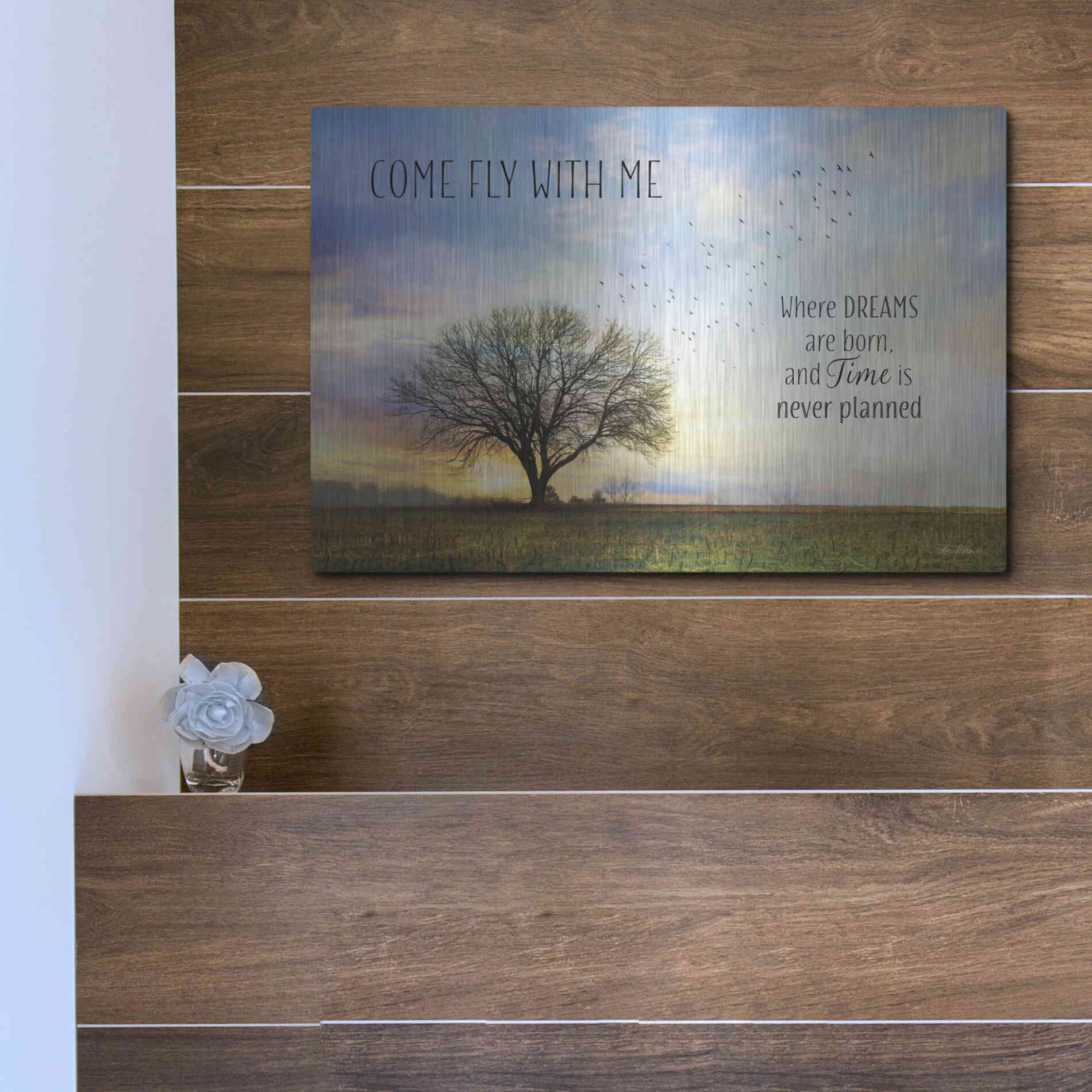 Luxe Metal Art 'Come Fly with Me' by Lori Deiter Metal Wall Art,16x12