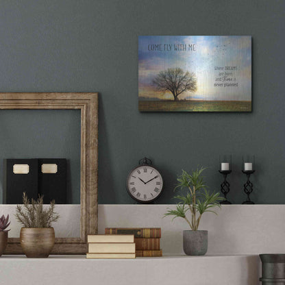 Luxe Metal Art 'Come Fly with Me' by Lori Deiter Metal Wall Art,16x12