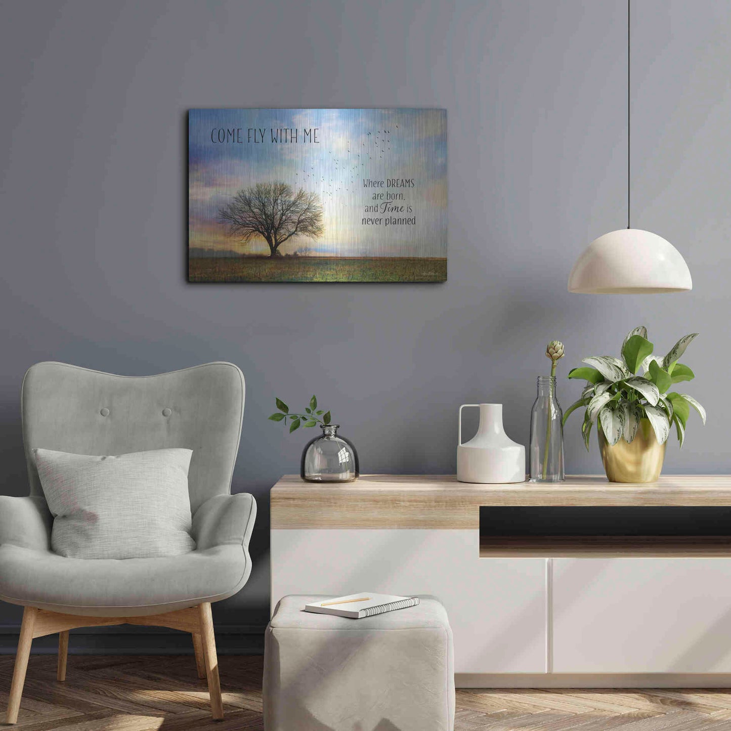 Luxe Metal Art 'Come Fly with Me' by Lori Deiter Metal Wall Art,24x16