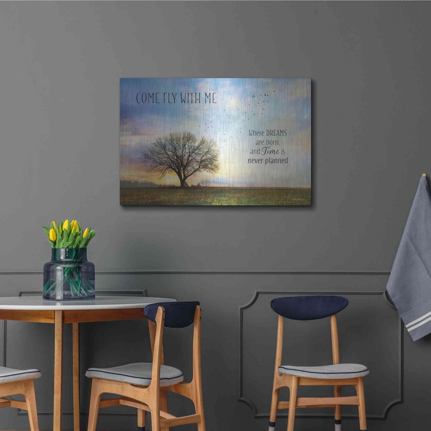 Luxe Metal Art 'Come Fly with Me' by Lori Deiter Metal Wall Art,36x24