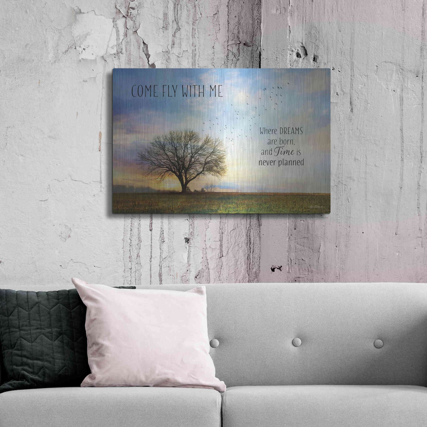 Luxe Metal Art 'Come Fly with Me' by Lori Deiter Metal Wall Art,36x24
