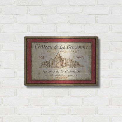 Luxe Metal Art 'French Wine Label I' by Daphne Brissonet, Metal Wall Art,24x16