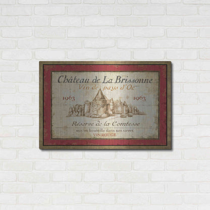 Luxe Metal Art 'French Wine Label I' by Daphne Brissonet, Metal Wall Art,36x24