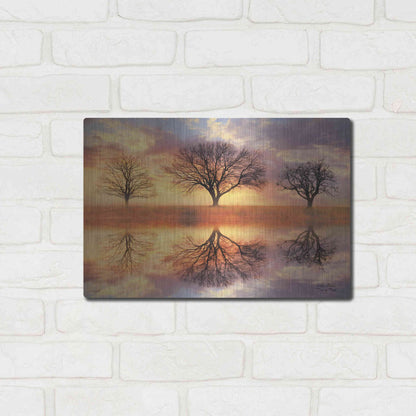 Luxe Metal Art 'Trio of Trees' by Lori Deiter Metal Wall Art,16x12