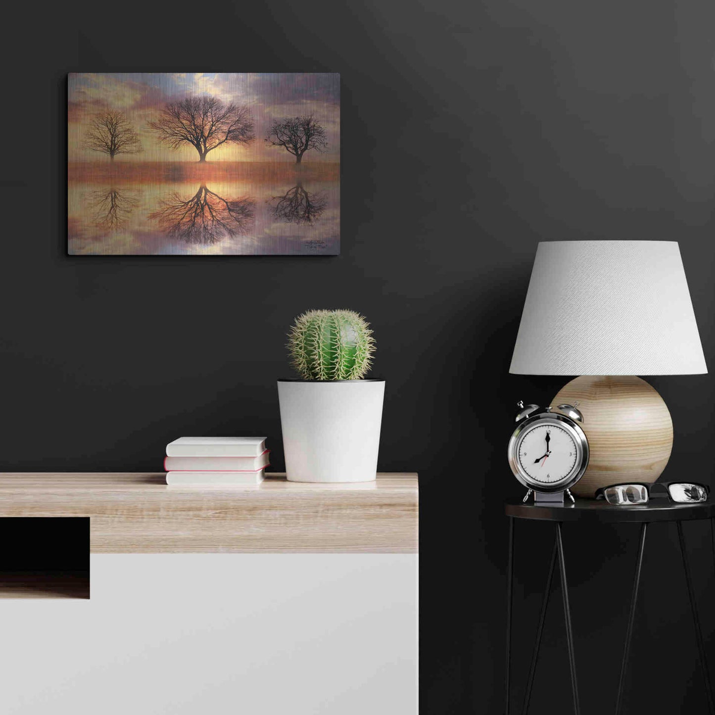 Luxe Metal Art 'Trio of Trees' by Lori Deiter Metal Wall Art,24x16