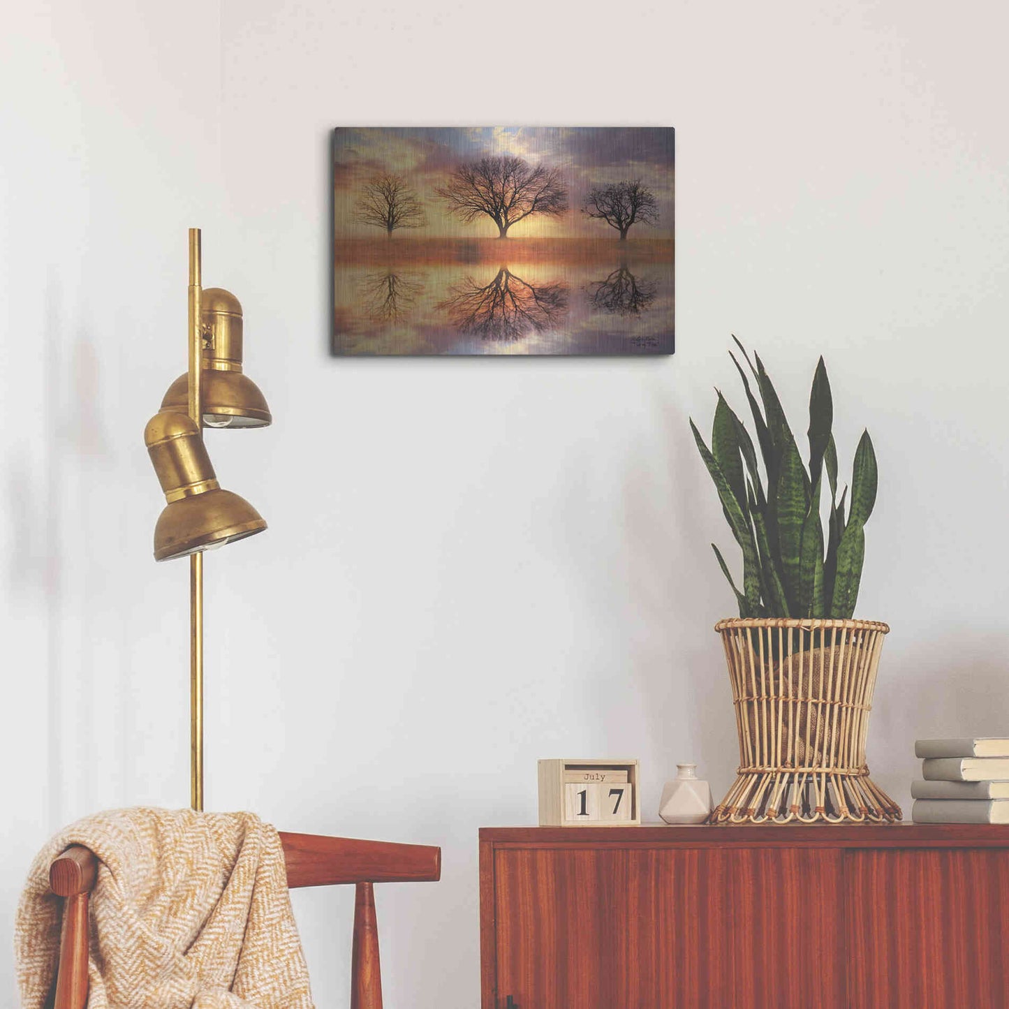Luxe Metal Art 'Trio of Trees' by Lori Deiter Metal Wall Art,24x16